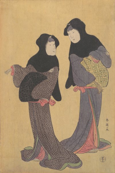 Two Women Conversing by Katsukawa Shun