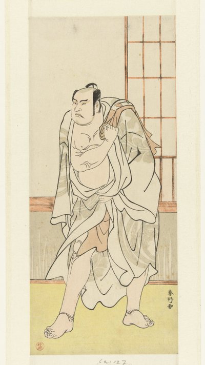 Actor Otani Hiroji III as a Strong Man by Katsukawa Shunko