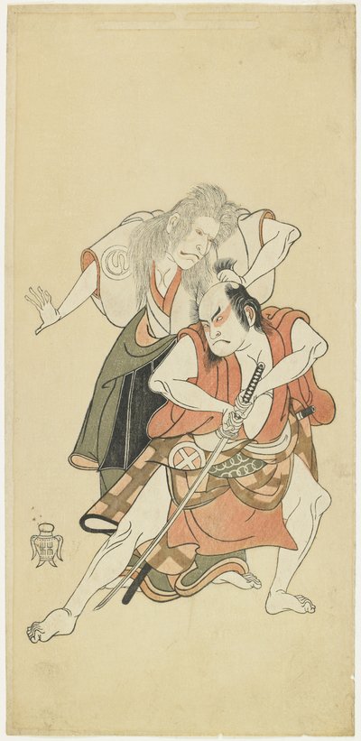 Sawamura So_ju_ro_ II and O_tani Hiroji III by Katsukawa Shunsho