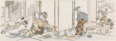 Lovers Spied Upon by Katsushika Hokusai (possibly)