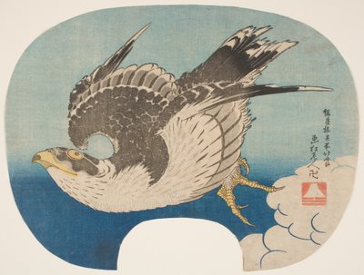 A Hawk in Flight, c.1840 by Katsushika Hokusai