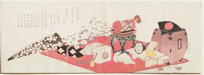 A Long Surimono by Katsushika Hokusai