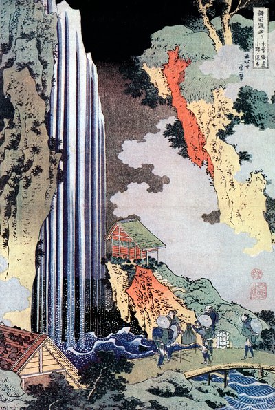 Ono Waterfall Along the Kisokaido by Katsushika Hokusai