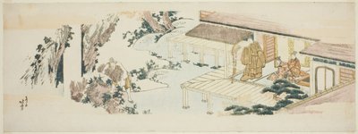 Servant Throwing Bundles of Branches into Waterfall by Katsushika Hokusai