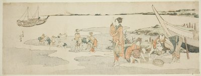 Shellfish Gathering by Katsushika Hokusai