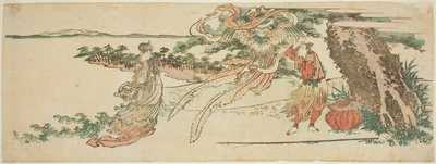 The Feather Robe (Hagoromo) by Katsushika Hokusai