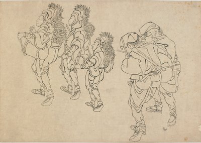 The Lion Dance by Katsushika Hokusai