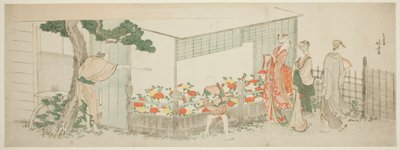 The Peony Show by Katsushika Hokusai