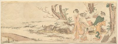 Three Women by a Pond by Katsushika Hokusai