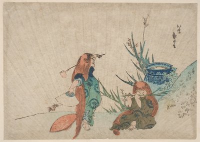 Two Shōjō by Katsushika Hokusai