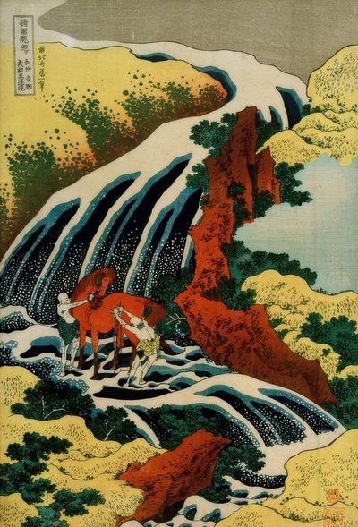 Yoshino Waterfall by Katsushika Hokusai