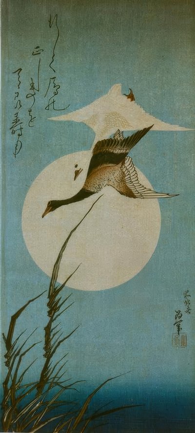Two Wild Geese by Katsushika Hokusai