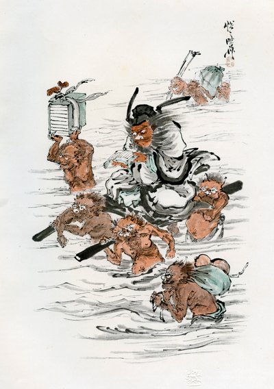 Shoki and Attendant Demons by Kawanabe Kyosai