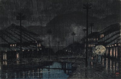 Evening Rain in Tajima Kinosaki by Kawase Hasui