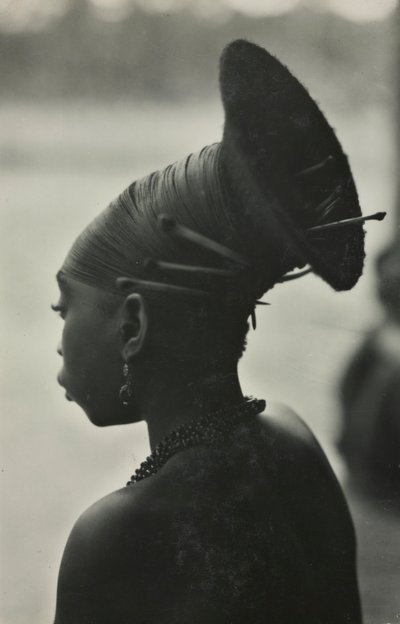 Mangbetu Hairstyle, Photo by Kazimierz Zagórski, 1928-1938 by Kazimierz Zagórski