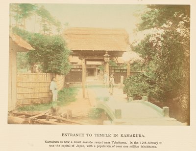 Entrance to Temple in Kamakura by Kazumasa Ogawa