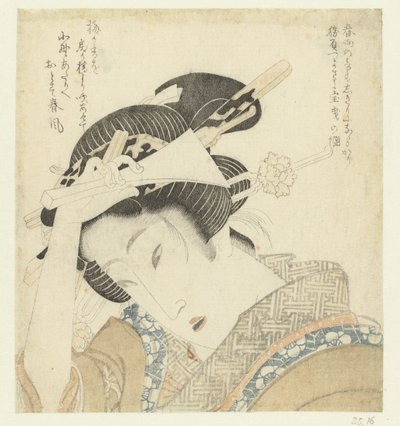 Geisha with Plectrum by Keisai Eisen (attributed to)