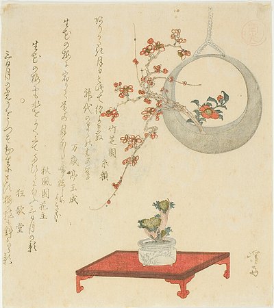 Arranged Flowers for New Year by Keisai Eisen