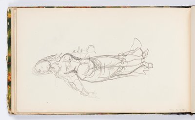 Sketchbook Page: Female Figure by Kenyon Cox