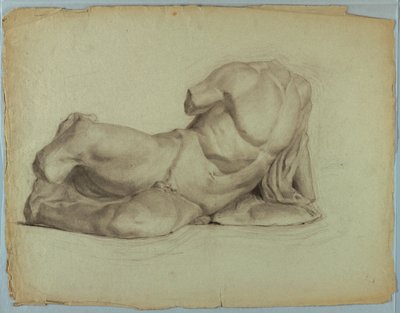 Study of Sculpture of Reclining Male Nude by Kenyon Cox
