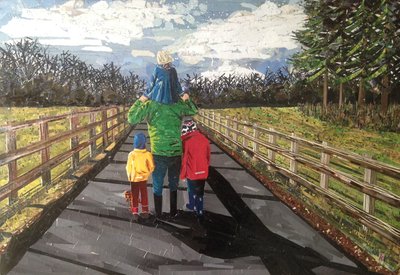 Family Walk by Kirstie Adamson