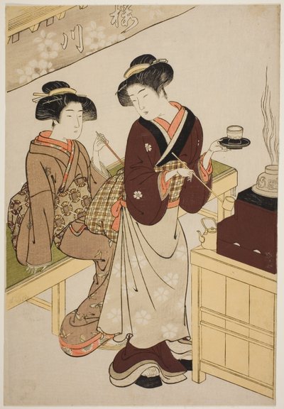 The Sakuragawa Teahouse by Kitao Shigemasa