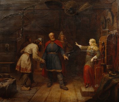 Harald Proposes to Gyda by Knud Bergslien