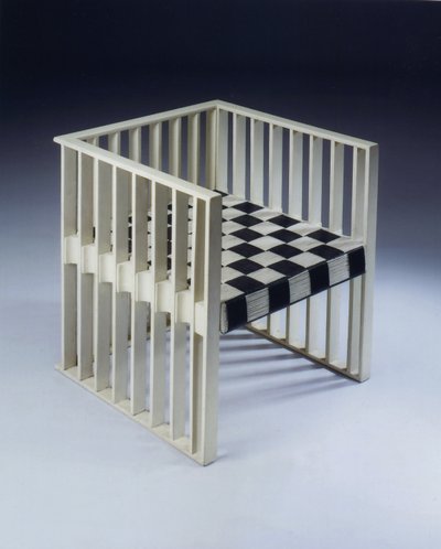 A Painted Beech and Cane Armchair, c.1901 by Koloman Moser