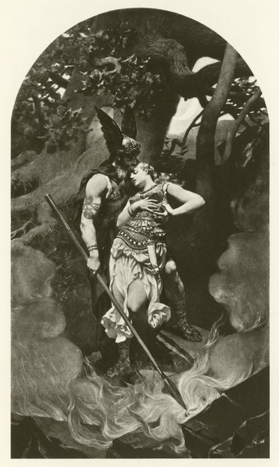 Wotan Takes Leave of Brunhild by Konrad Dielitz