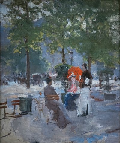 A Paris Café by Konstantin Alekseevich Korovin