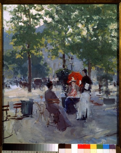 Cafe at Paris by Konstantin Alekseevich Korovin