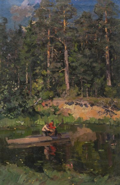 Fishermen in Okhotino, 1916 by Konstantin Alekseevich Korovin