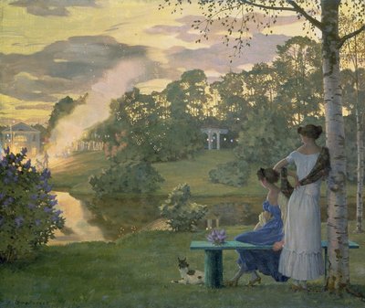 Fireworks, 1922 by Konstantin Andreevic Somov