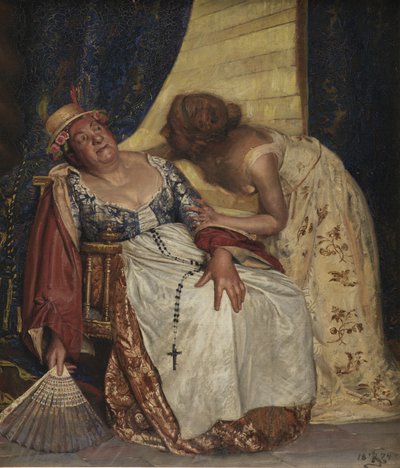 Julie and the Nurse by Kristian Zahrtmann