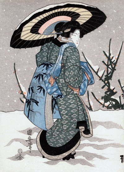 Girl in Snow Storm by Kuniyasu