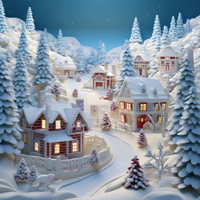 3D Snowy Christmas 2 by Kurt Heppke