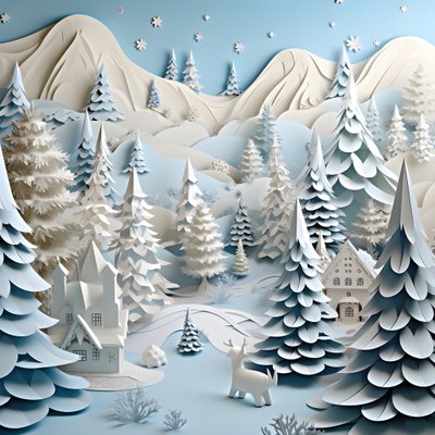 3D Snowy Christmas 3 by Kurt Heppke
