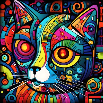 Abstract Cat Patterns 1 by Kurt Heppke
