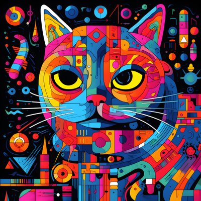 Abstract Cat Patterns 2 by Kurt Heppke
