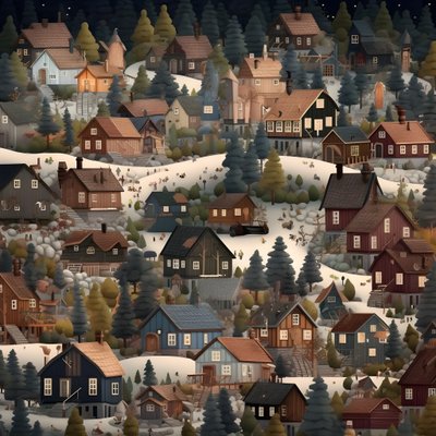 Image of Houses in Cartoon Style 1 by Kurt Heppke