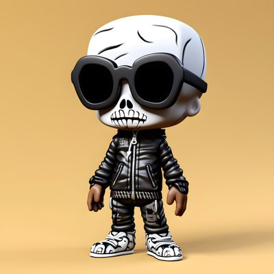 Chibi Tiny Skeleton 2 by Kurt Heppke