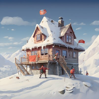 A House with a Ski Cap 4 by Kurt Heppke