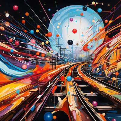 An Abstract Painting Full of Fantasy, Rail Photography 4 by Kurt Heppke