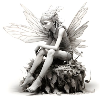 Full Body Sketch of a Pixie 1 by Kurt Heppke