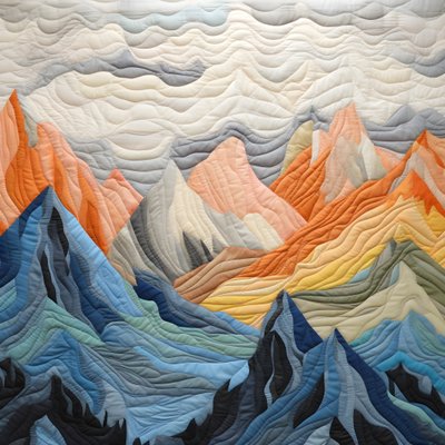Quilted Mountain Range 3 by Kurt Heppke