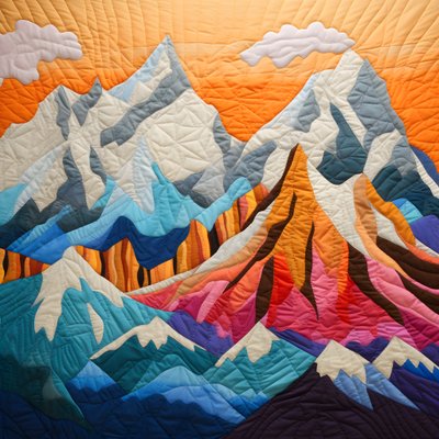 Quilted Mountain Range 4 by Kurt Heppke