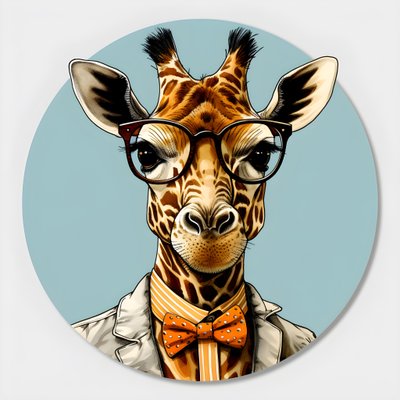 Giraffe with Glasses 3 by Kurt Heppke