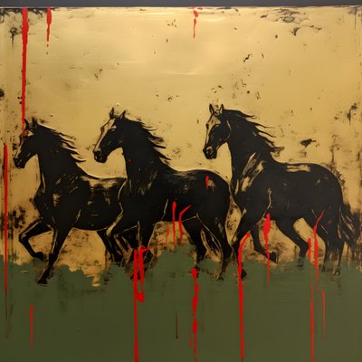 One Hundred Horses 4 by Kurt Heppke