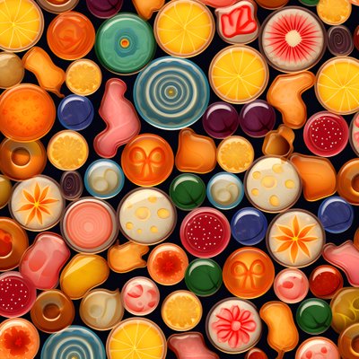 Pattern of Jelly Candies 2 by Kurt Heppke