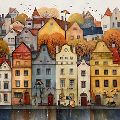 Prague Houses 1 by Kurt Heppke